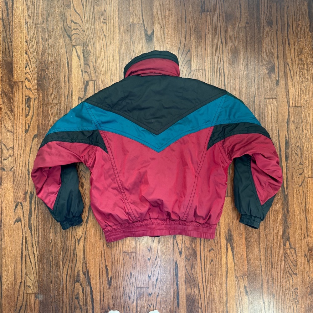 Vintage Descente Ski Puffer Jacket Mens Size M Colorblock 90s Retro SnowBoard - Picture 2 of 13